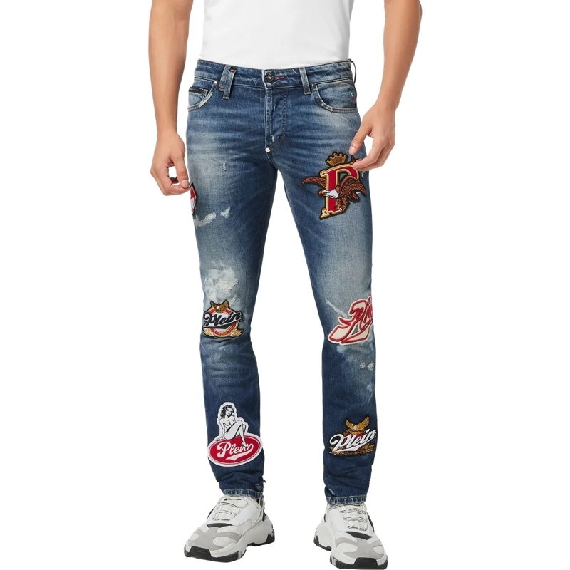 Philipp Plein Jeans mit geradem Bein Supergerader Schnitt jeansblau(Image 3)