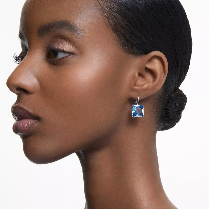 Blue square deals earrings