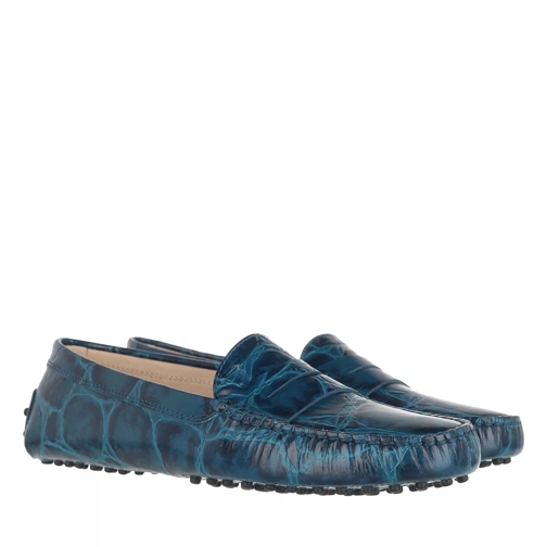 Tod's Gommino Moccasin Patent Leather Blue Driver