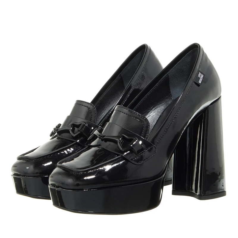 Love Moschino High Heels Heart Bit Scarpa Donna Nero