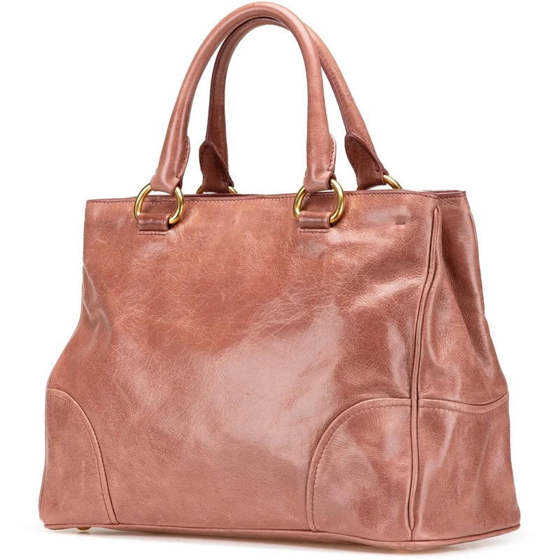 Prada Schultertasche Vitello Shine Satchel rose