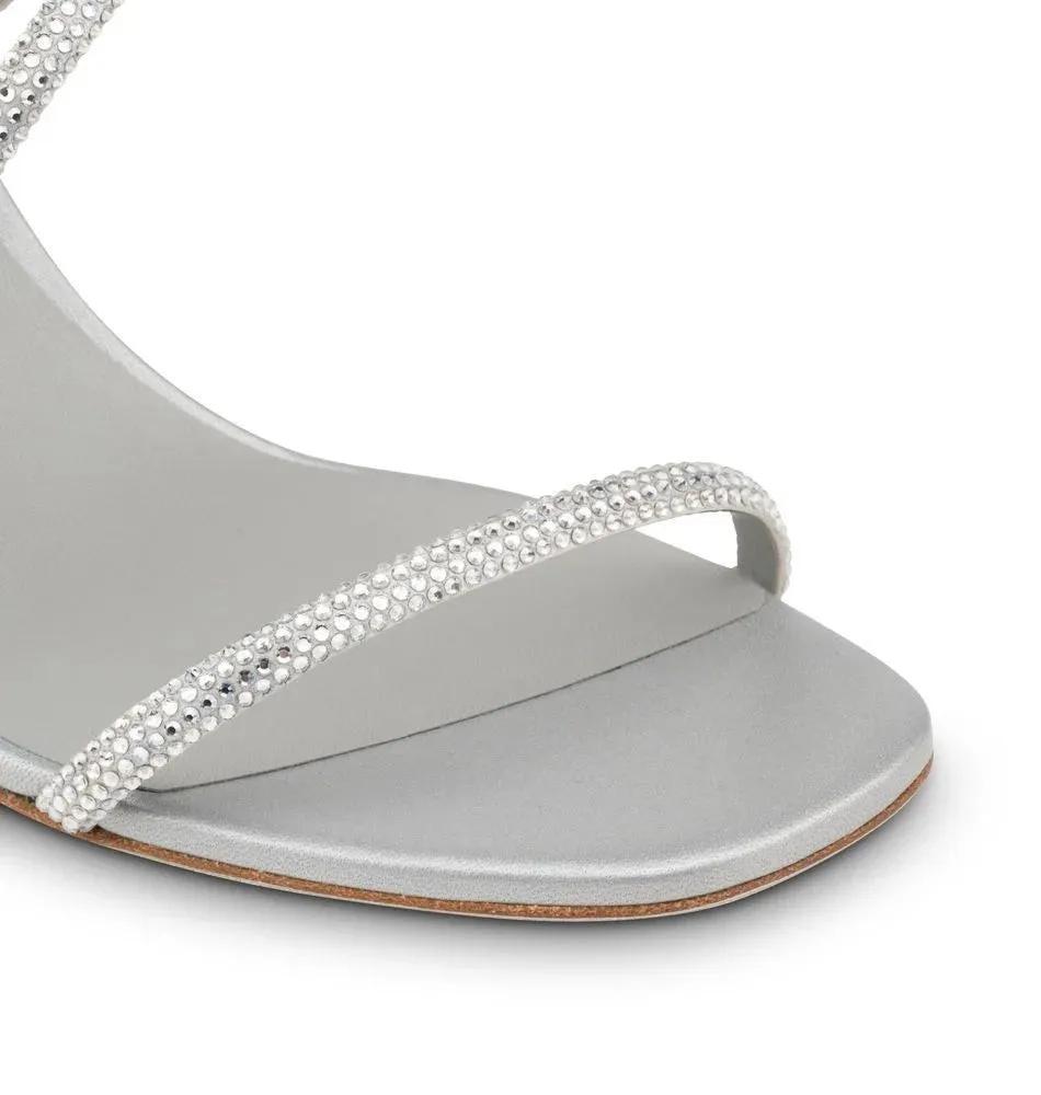 Thumbnail - René Caovilla Sandalen - Cleo Crystal Grey Sandal 80 - Gr. 37 (EU) - in Grau - für Damen