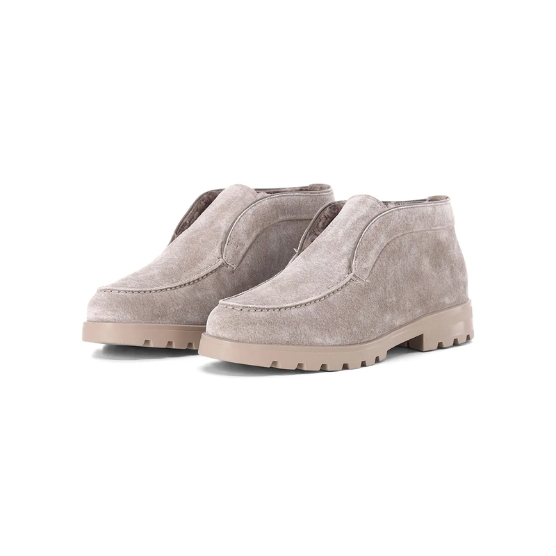 Santoni Schuhe Boots aus Leder beige
