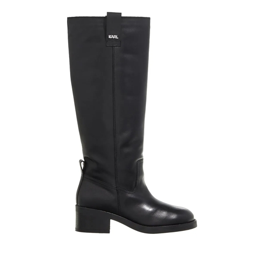 Karl Lagerfeld Cuissarde Brooklyn Hi Leg Boot Lined Black Lthr