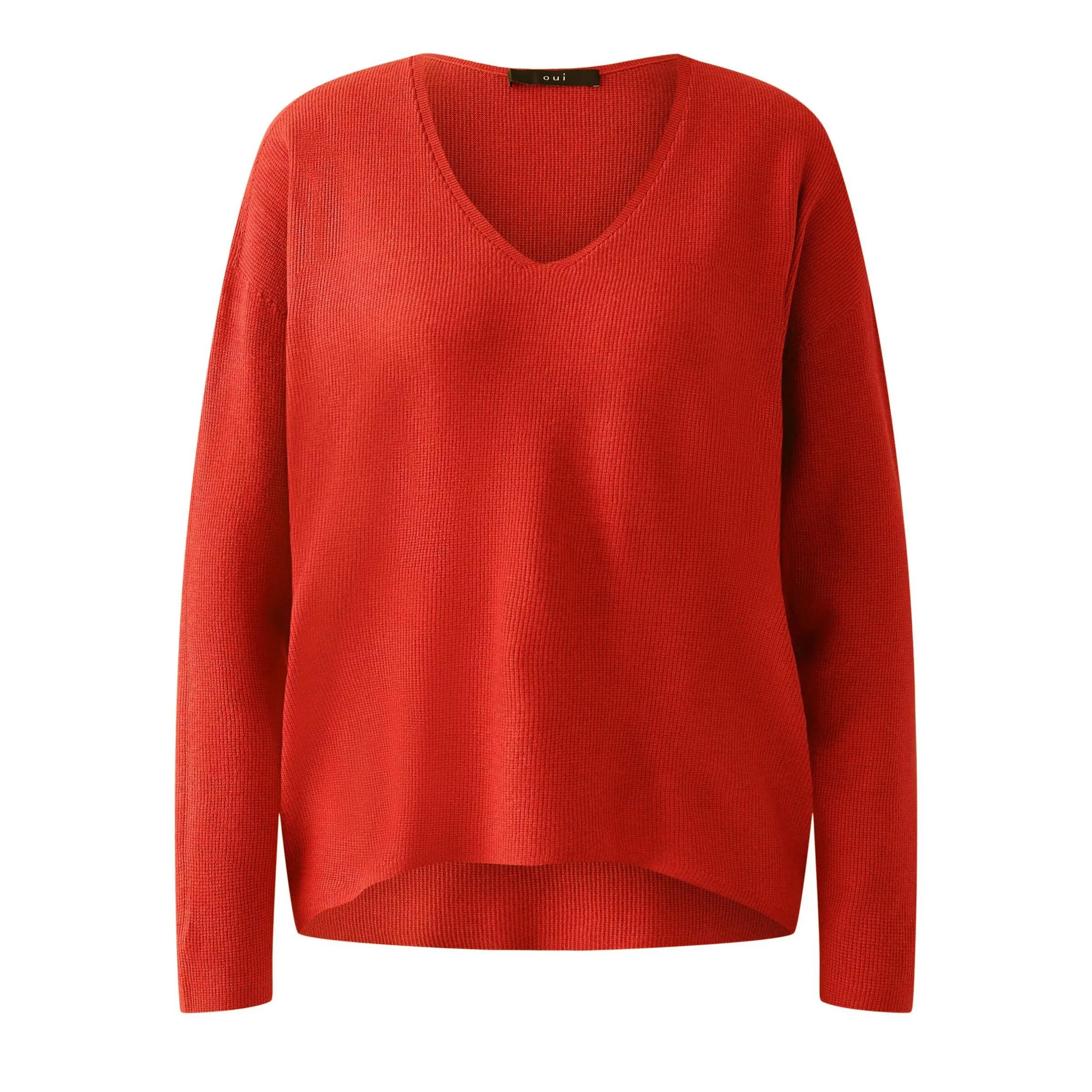 Thumbnail - Oui - Pullover - Größe 34 DAMEN B - rot