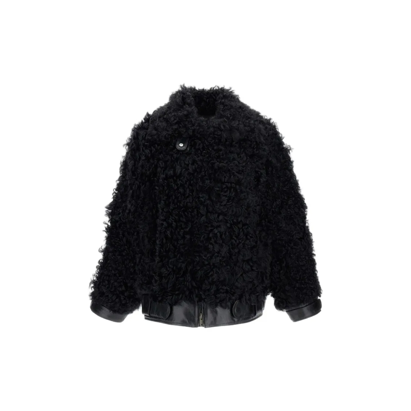 Golden Goose Jas in omgekeerd lam Curly Shearling Osanne Jacket Black