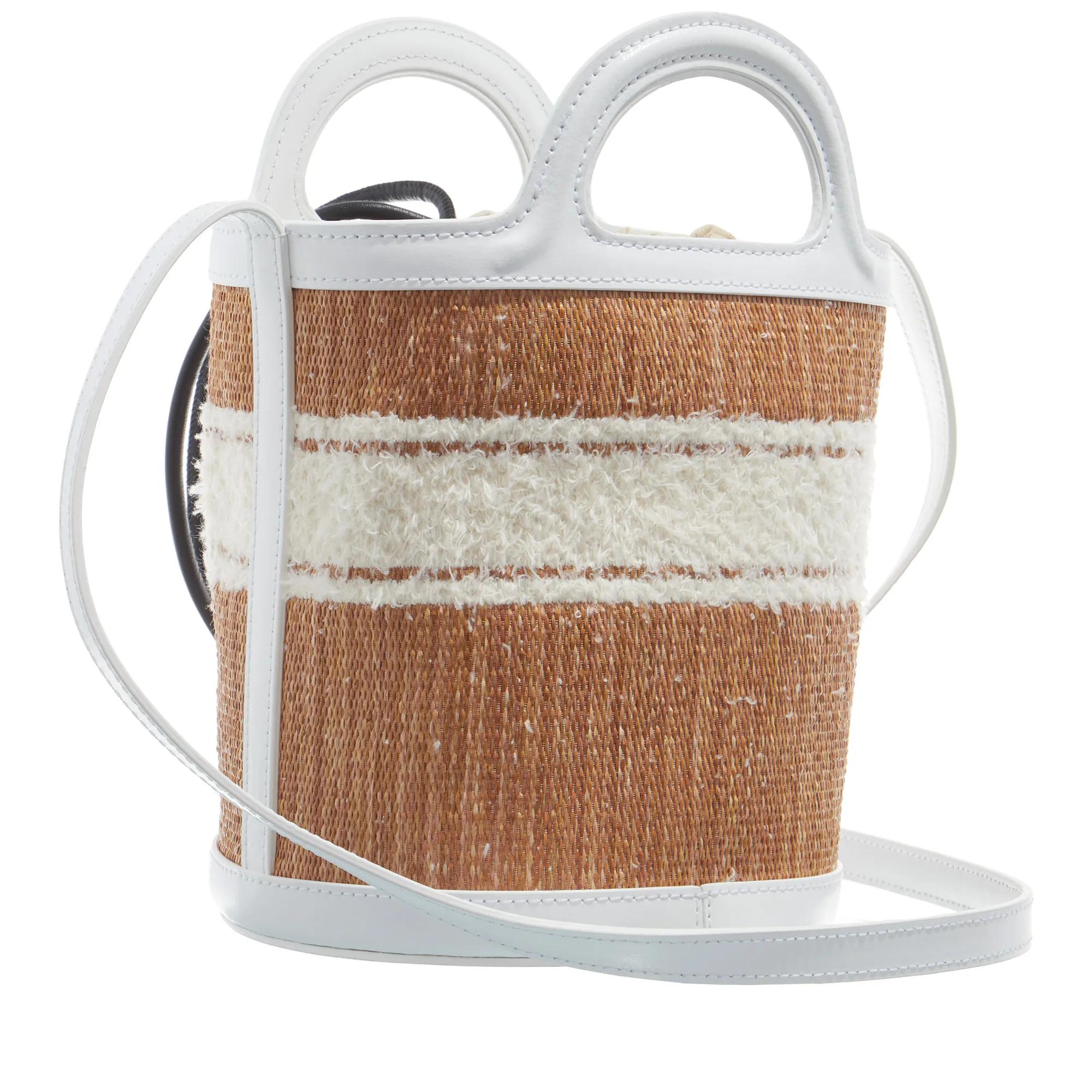 Marni Bucket bags Mini Bucket Rafia Jacquard in bruin