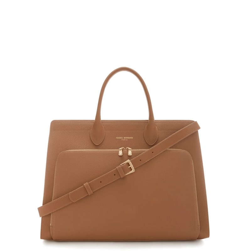 Isabel Bernard Zakentas Honoré Nadine camel calfskin leather handbag with  camel