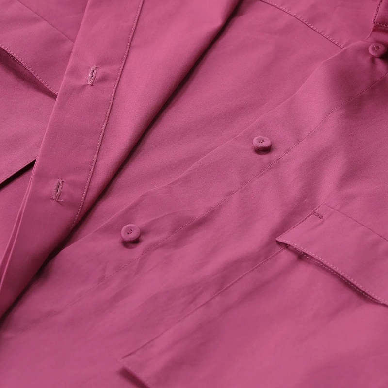 Max Mara Chemisier Hemdbluse Tenue aus Baumwolle pink(Image 3)