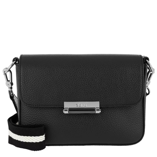 Abro Adria Leather Textile Crossbody Bag Black/Nickel Crossbody Bag