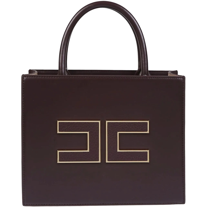 Elisabetta Franchi Tote Small Logo Bag Red rot