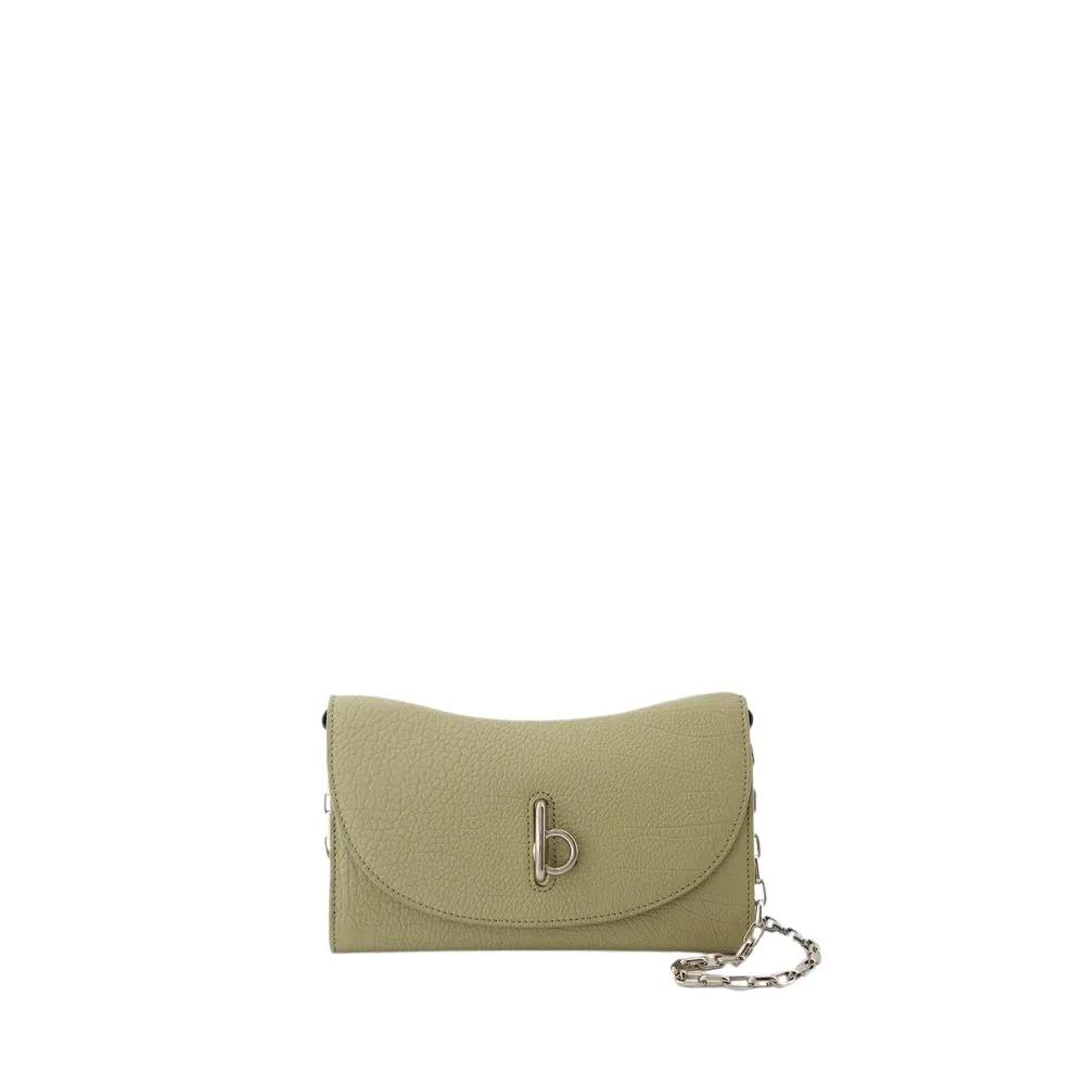 Burberry Portemonnaie - Rocking Horse Wallet On Chain - Leather - Beige - Gr. unisize - in Beige - für Damen