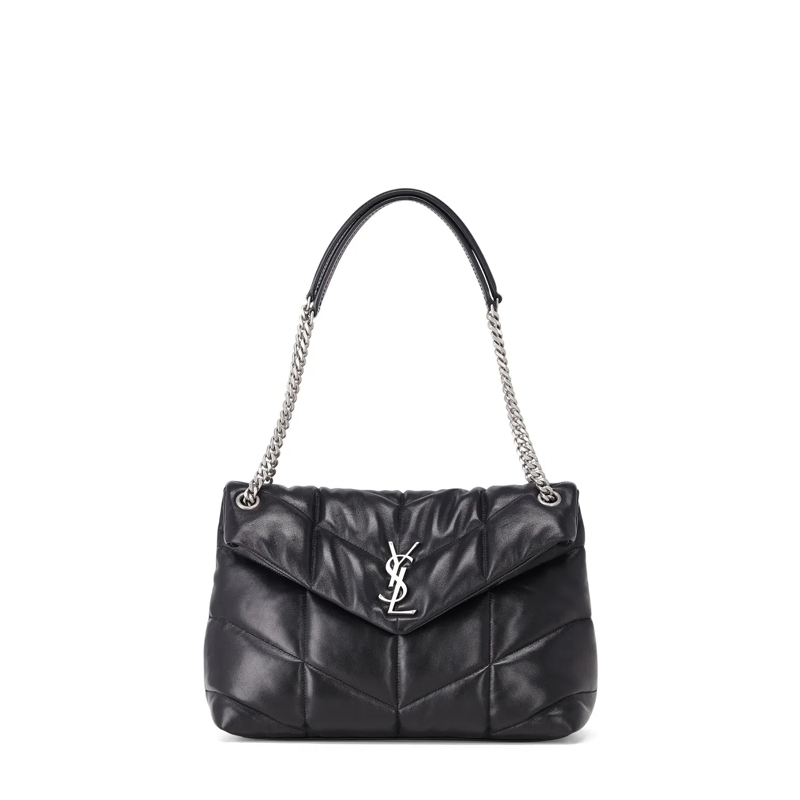 Saint Laurent Sac à bandoulière Schultertasche aus Leder schwarz