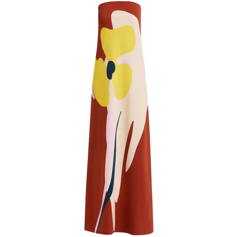 Essentiel Antwerp Midikleid Essentiel Antwerp Printed Jersey Dress Jurken Geel gelb