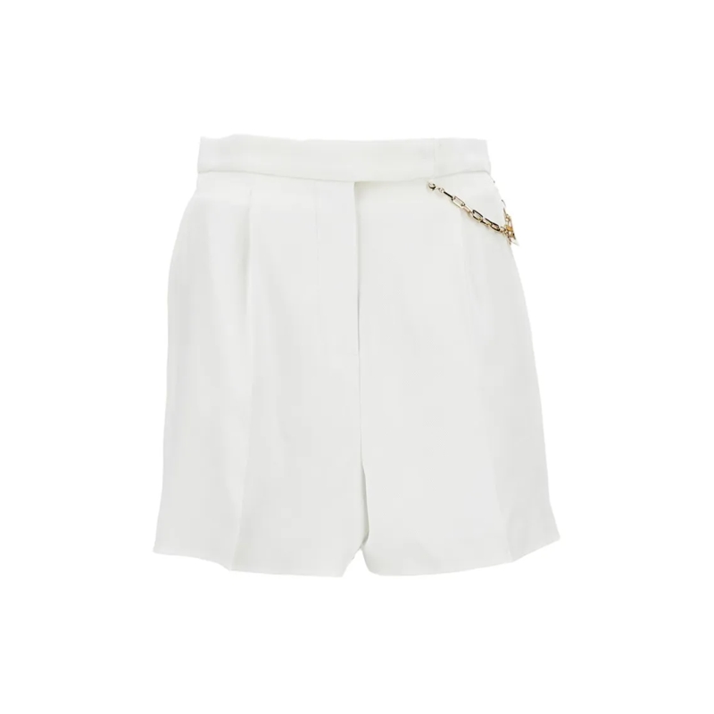 Elisabetta Franchi Casual Shorts Refined White Shorts With Pleats White