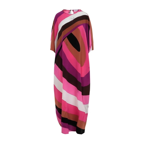 Pucci Tunique/caftan Fuchsia Silk Kaftan Multicolor