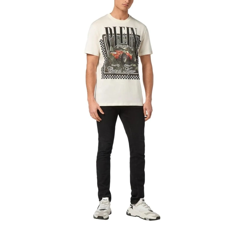 Philipp Plein T-Shirt T-Shirt Racing weiss
