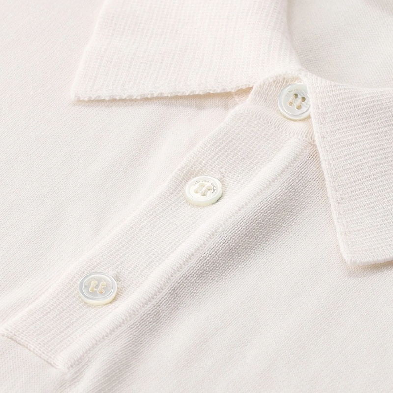 Roberto Collina Polohemd Poloshirt aus Baumwolle weiß(Image 3)