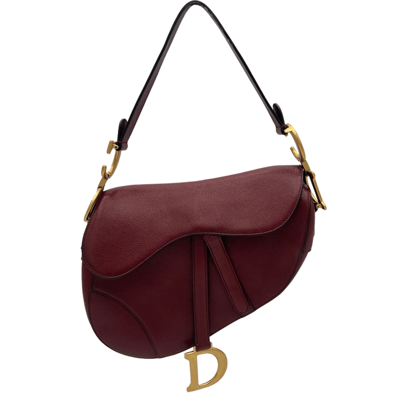 Christian Dior Schultertasche Dior Saddlebag -  Brick Bordeaux rot