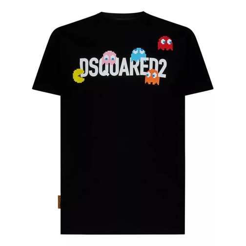 Dsquared2 Black Cotton Jersey T-Shirt Black T-shirts