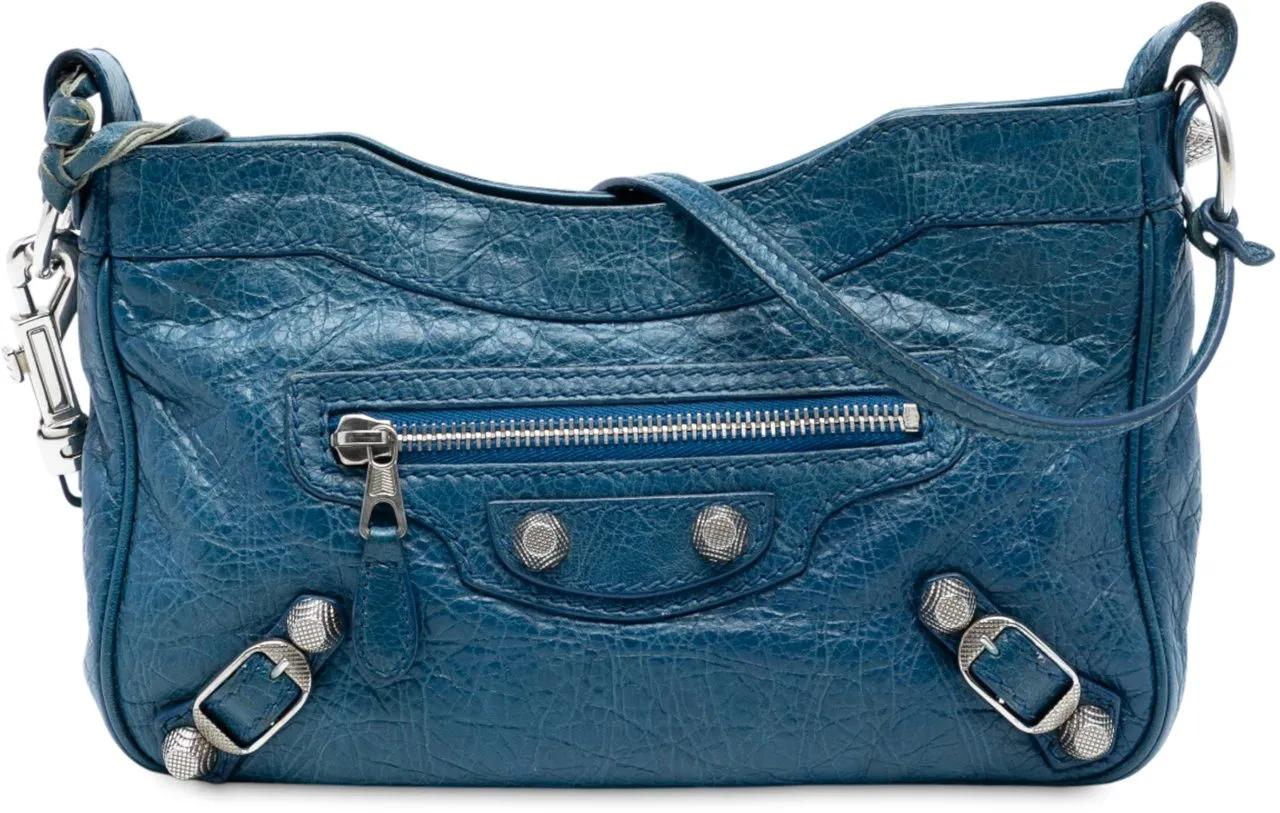 Balenciaga Hobo Bags - Lambskin Motocross Giant 12 Hip Crossbody - Gr. unisize - in Blau - für Damen