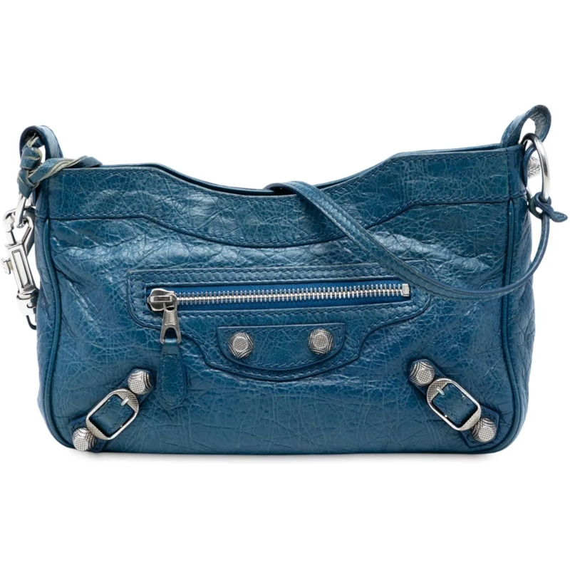 Balenciaga Schultertasche Lambskin Motocross Giant 12 Hip Crossbody blau