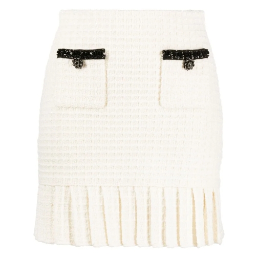 Self Portrait Mini-Röcke Knitted Mini Skirt White