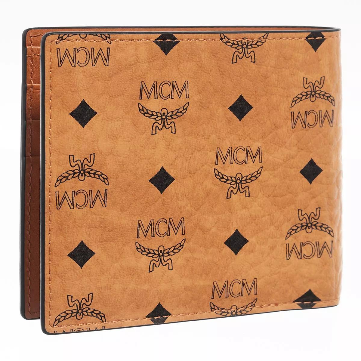 MCM Aren Visetos Original Bifold Wallet Bi-Fold Portemonnaie Brown 