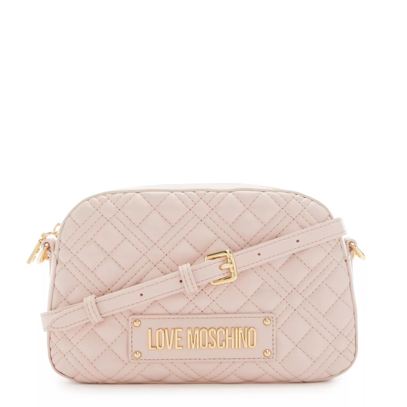 Love Moschino Crossbody Bags - Love Moschino Quilted Bag damen Umhängetasche Rosa - Gr. unisize - in Gold - für Damen