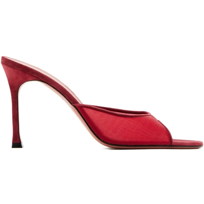 Amina Muaddi Sandalen Sandals Bordeaux rot