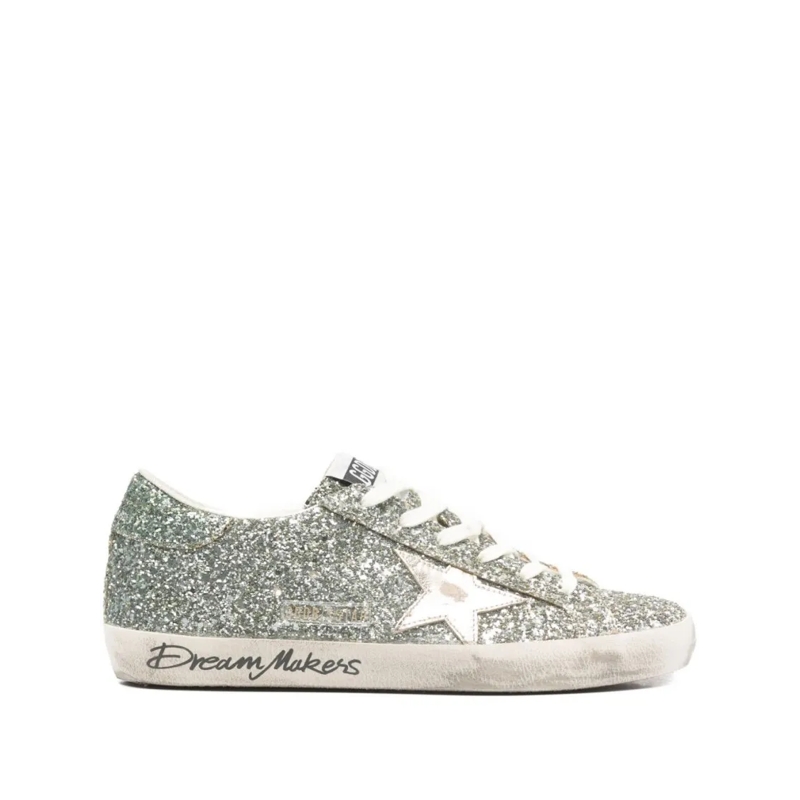 Golden Goose Lage-top sneaker Glittery Low-Top Sneakers With Textured Finish Grey