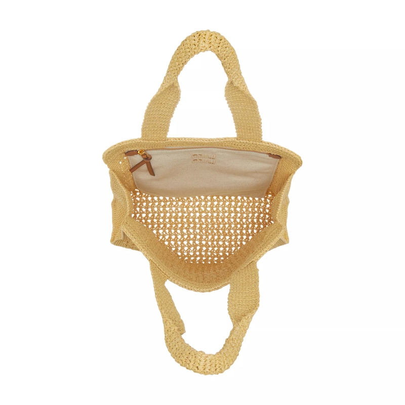 Miu Miu Shopper Crochet Rete naturale cognac(Image 5)