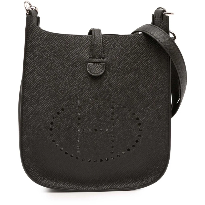 Hermès Schultertasche Epsom Evelyne 16 Sellier schwarz