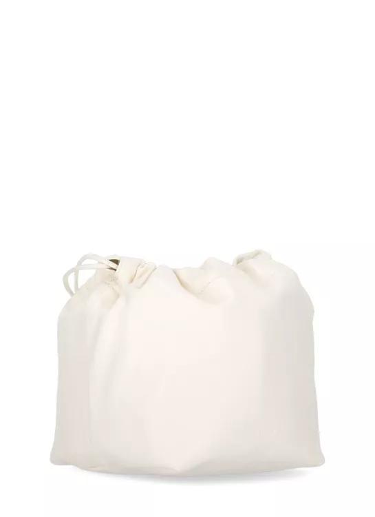 Jil Sander Shoppers Dumpling Shoulder Bag in beige