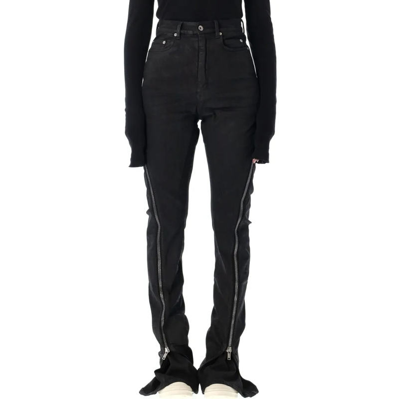 Drkshdw Jeans Bolan Banana Black Waxed Jeans Black