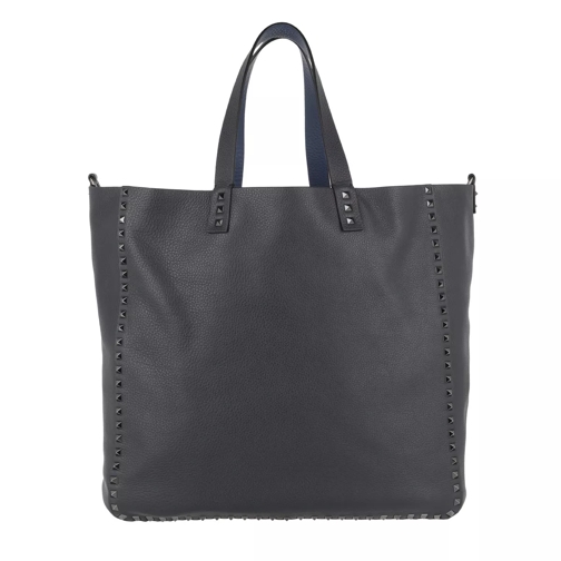 Valentino Garavani Rockstud Shopping Bag Dark Grey/Indigo Shopper