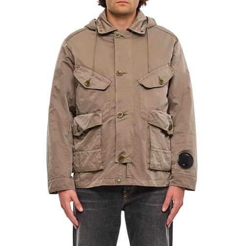 CP Company Overgangsjas Outerwear Medium Jacket In Micro Kei Brown