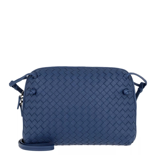 Bottega Veneta Messenger Crossbody Bag Intrecciato Cobalt Blue Crossbody Bag