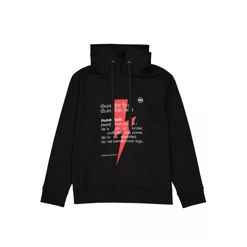 Neil Barrett  Black Hooded Sweatshirt Black