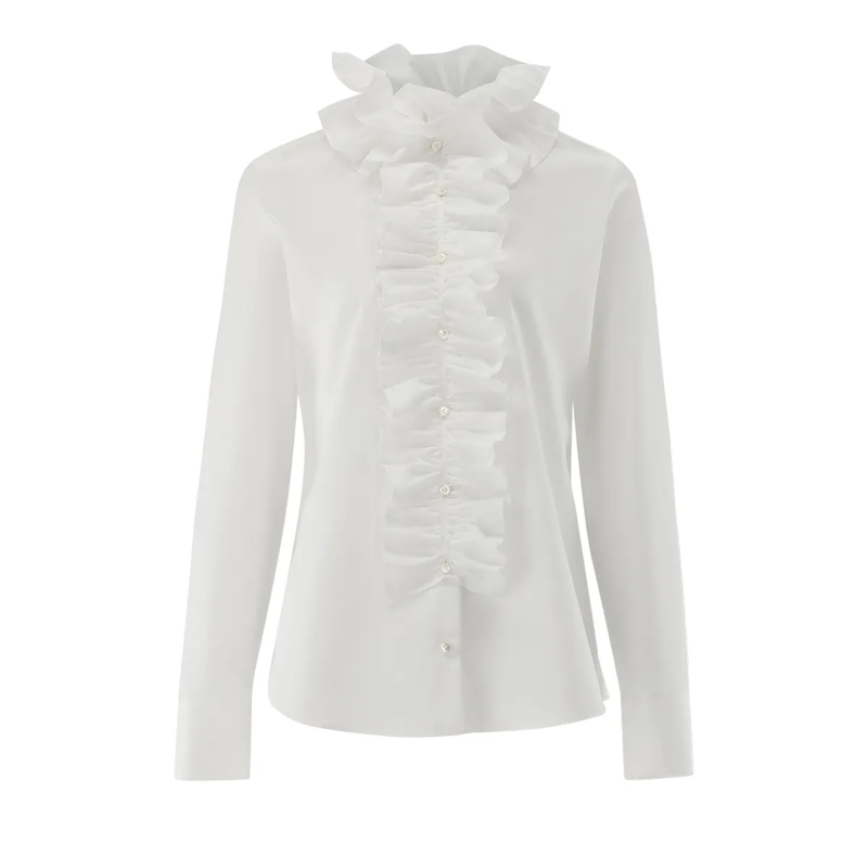 VAN LAACK Bluse Bluse Modern Fit Uni weiss