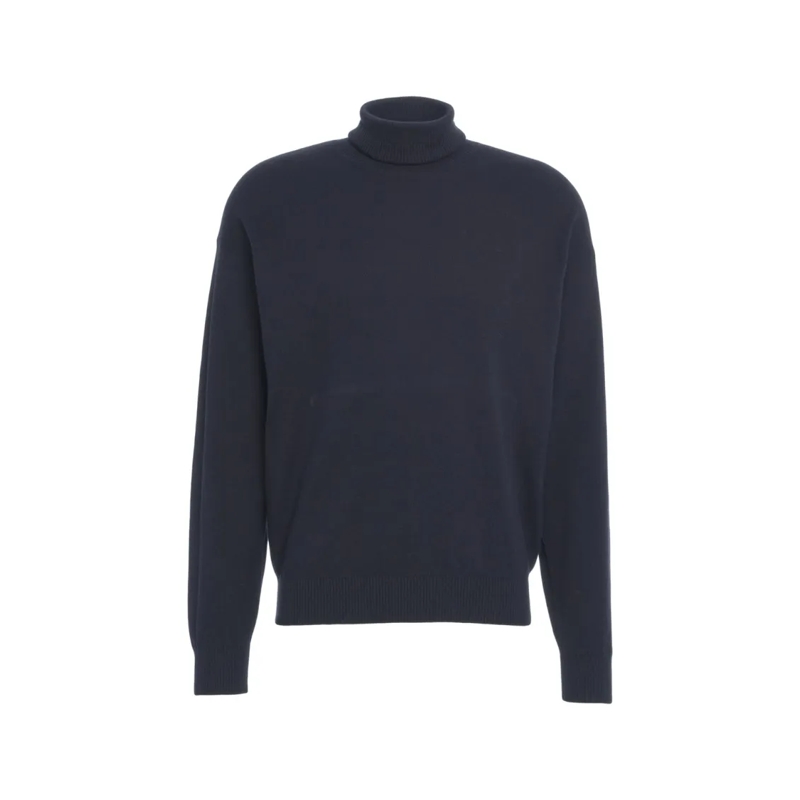 Kangra Pullover Refined Knit Turtleneck Sweater With High Collar Black