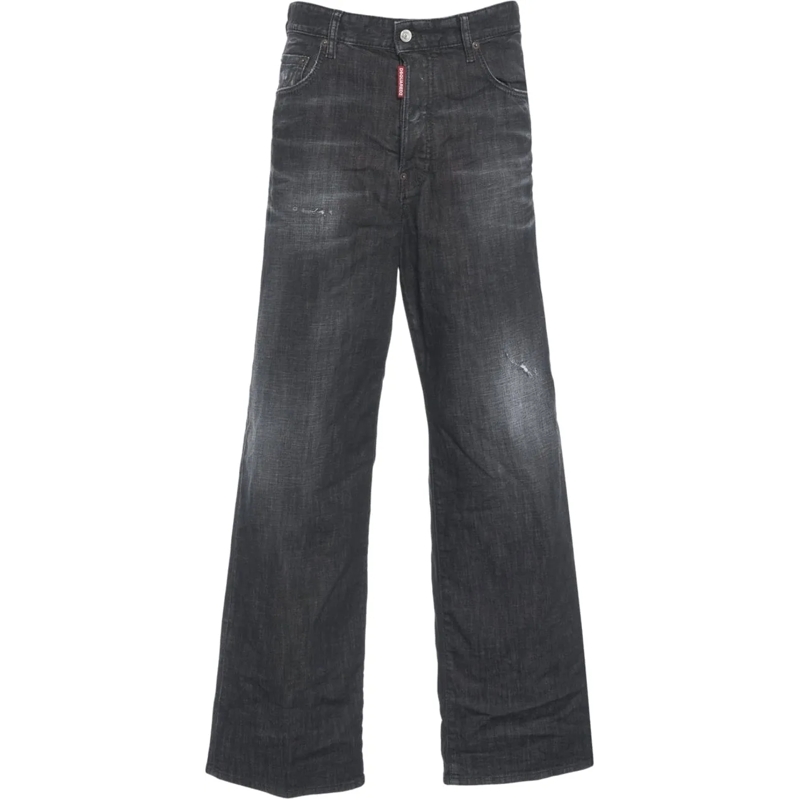 Dsquared2 Jeans mit geradem Bein Wide leg jeans 'Loose' schwarz