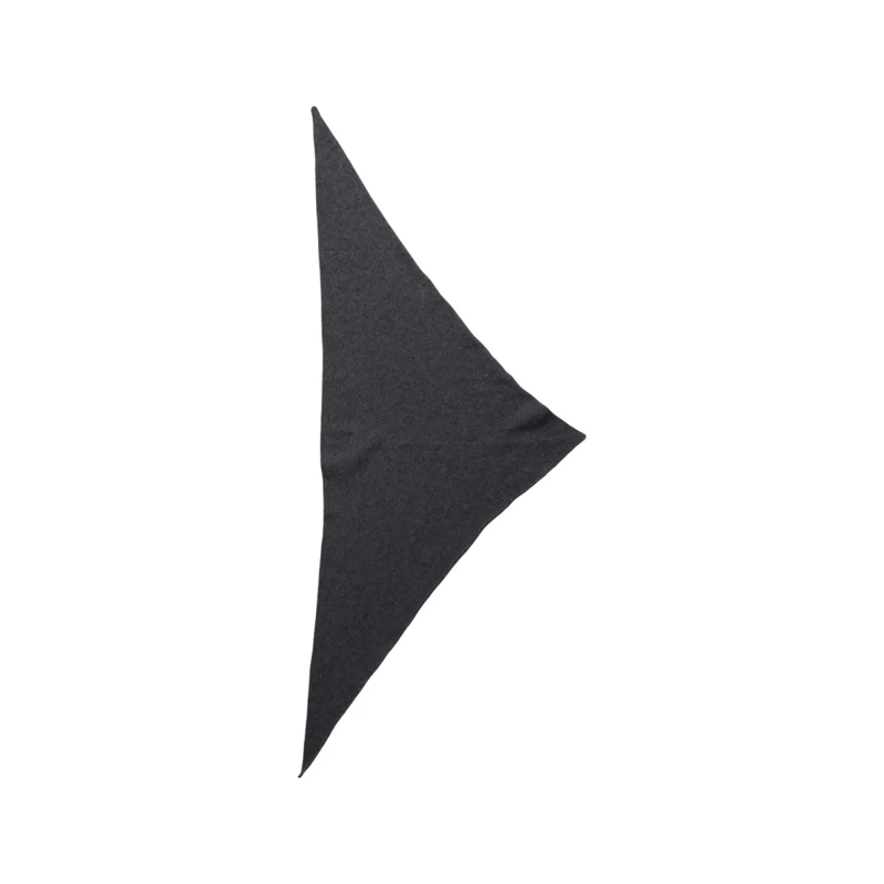 Roberto Collina Lichtgewicht Sjaal Triangular Cashmere Blend Scarf With Minimalist De Black