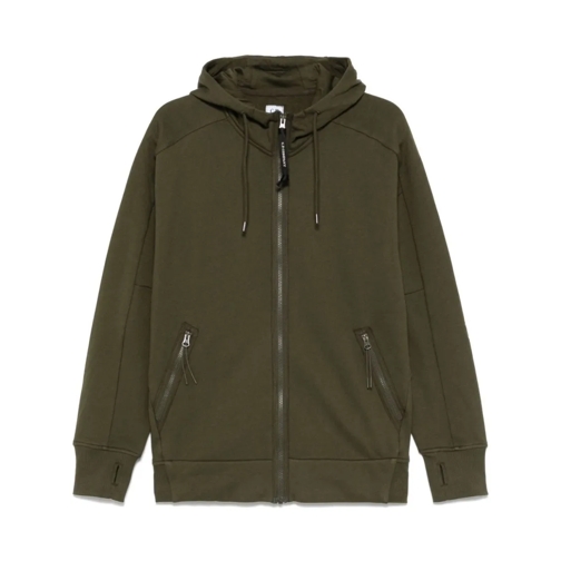 CP Company Hoodie Goggles-Detail Zip-Up Hoodie Green