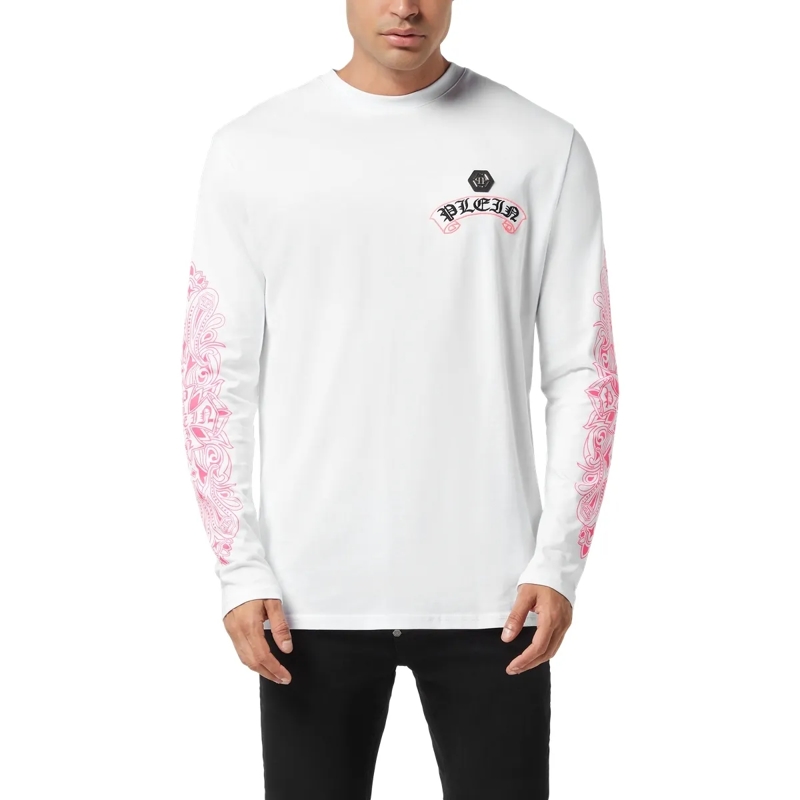 Philipp Plein T-Shirt T-Shirt Rundhalsausschnitt Ls Chrome weiss(Image 3)