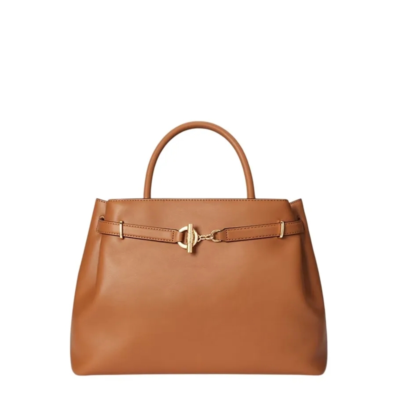 Lauren Ralph Lauren Schultertasche Blaike Large Leather Trunk Orange