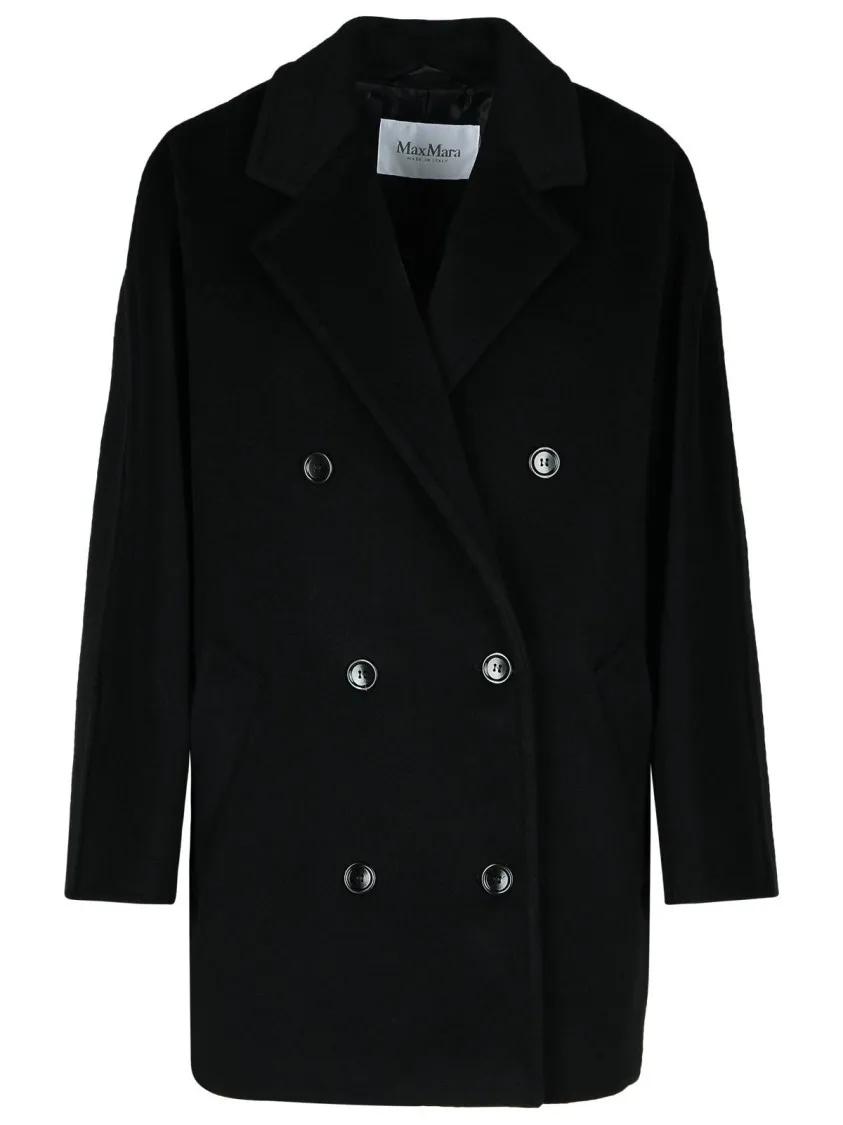 Max Mara - Rebus%27 Black Wool And Cahsmere Blend Coat - Größe 42 - schwarz