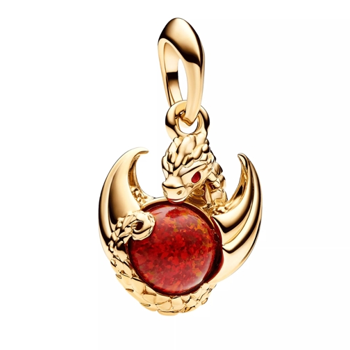 Pandora Game of Thrones Dragon Fire Dangle Charm Red Ciondolo