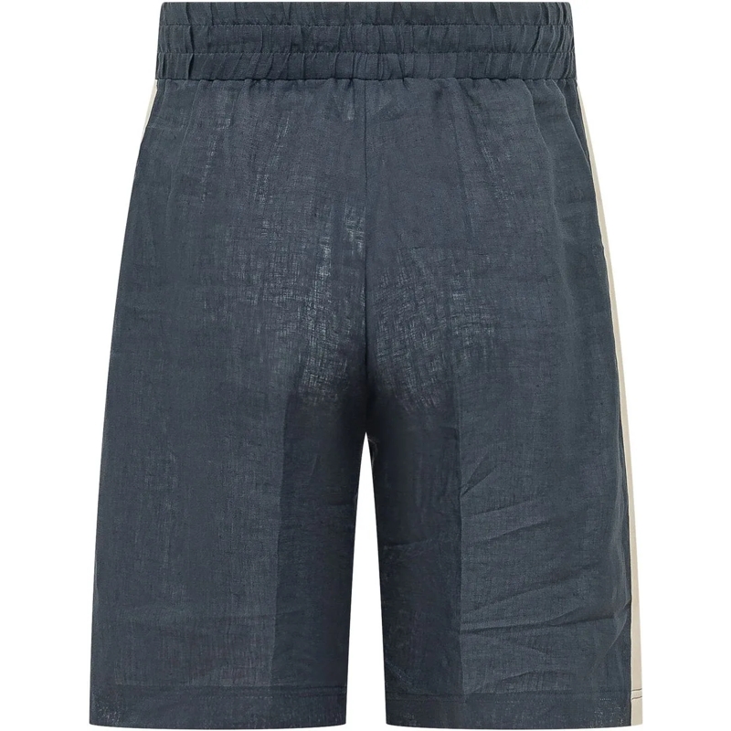 Palm Angels Shorts Shorts con Vita Elasticizzata e Logo blau(Image 2)