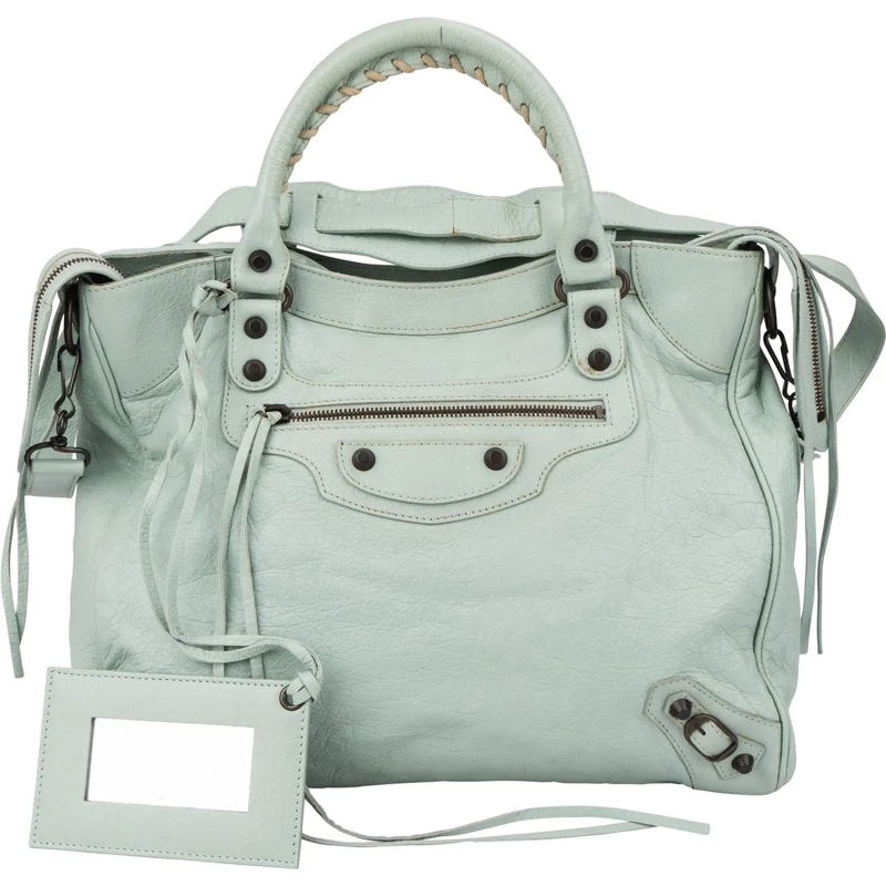 Balenciaga Schultertasche Balenciaga Classic Leather City Handbag blau